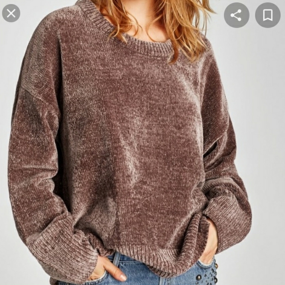Zara Chenille Oversized Sweater - Picture 2 of 8